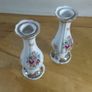 Limoges Porcelain Candlesticks Pair of Hand-Decorated Floral Holders with Box Image 5