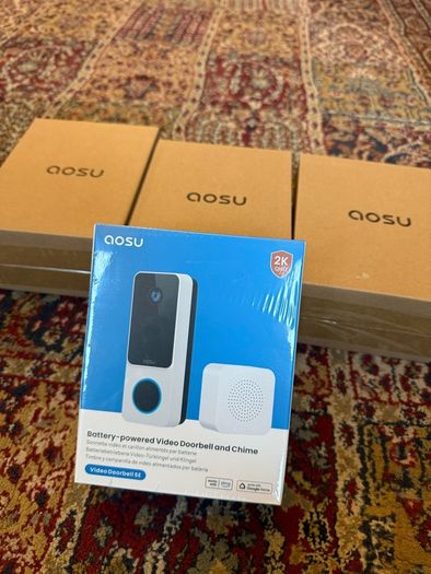 Brand New AOSU Video Battery Powered Doorbell SE + Chime (Sealed)
