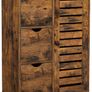 _Storage Cabinet with 3 Drawers, 2 Adjustable Shelves for the Bathroom, Living Room, Kitchen, Hallway, Vintage, Brown Image 6
