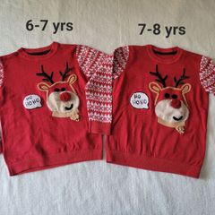 Mothercare Christmas Jumpers, size: 6-7 & 7-8 years