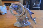 Vintage 2 dolphins figurine