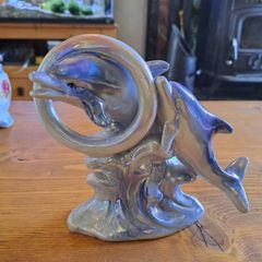 Vintage 2 dolphins figurine