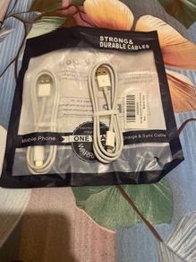 iPhones 12 strong durable cables x2 1 meter each