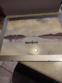Original Watercolor Signed Picture Of Killarney Lake