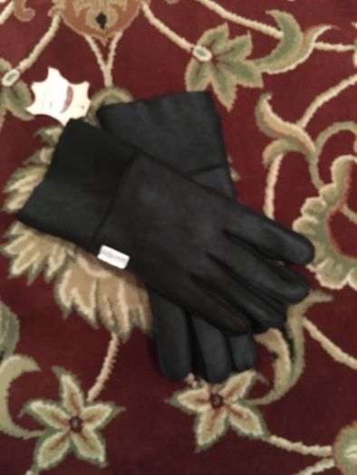 Luka Pelli Leather Gloves with natural fur, size- 7