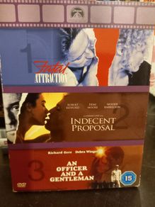 3 Movie Dvd Collection Fatal Attraction Indecent Proposal An Officer And A Gentleman