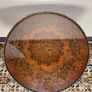 French Style Marquetry & Brass Round Centre Table , Cherub Motifs & Glass Top Image 3