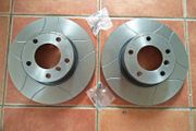 BMW E39 Front Grooved Brake Discs BREMBO 296mm UV Coated, High Carbone