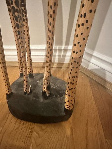 Solid Wood African Giraffe Ornament