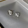 Hallmarked Silver Vintage Solitaire Earrings Image 6