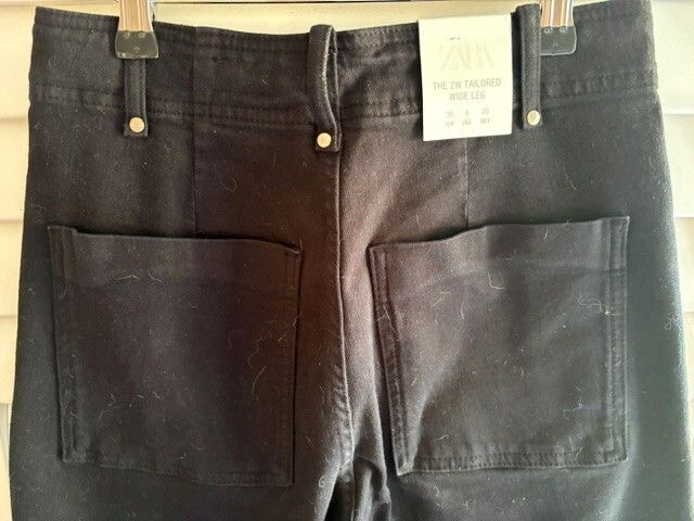 Zara ZW The Tailored Wide Leg Jeans Black