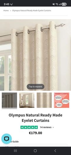 olympic eyelet curtains natural