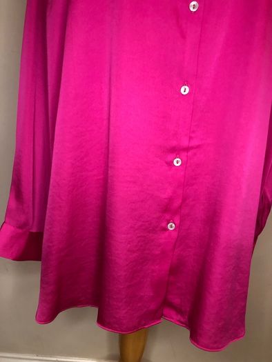 New Look curves pink satin blouse (size 28)