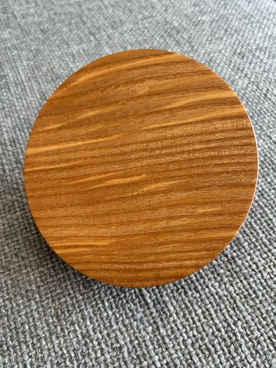 Natural Oak hand carved wall hook with grooves
