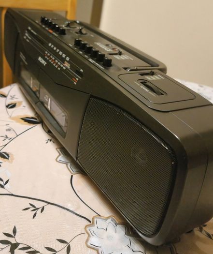 From 1991, Sony CFS-W304L Radio cassette recorder. Working without any problem.