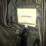 Jack Jones Mens Black Leather Jacket Image 2