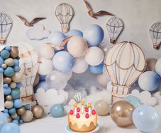 1st birthday photo backdrop & number 1