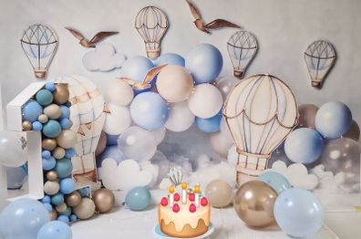 1st birthday photo backdrop & number 1