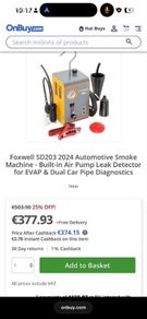 FOXWELL SD203 Smoke Machine Automotive EVAP Smoke Leak Tester Built-in Air Pump Dual Mode Car Pipe Leakage Diagnostic Tester kit