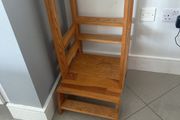 Kids wooden step for kitchen
