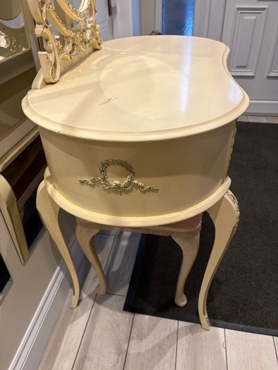 Vintage dressing table and a matching stool