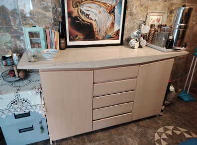 Travertine/Ash Sideboard
