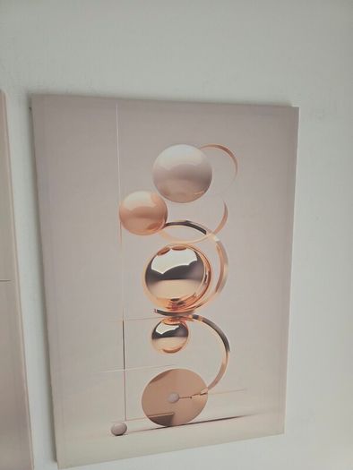 3 framed printed canvas 45x65cm