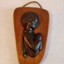 Vintage Brass & Wood Religious Plaque Image 5