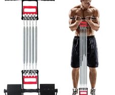 Tummy Trimmer Hand Gripper Chest Expander COVVY 3 in 1 Pull-up Bars Spring Exerciser Elastic Sit Up Pull Rope Home Fitness Equipment