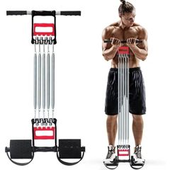 Tummy Trimmer Hand Gripper Chest Expander COVVY 3 in 1 Pull-up Bars Spring Exerciser Elastic Sit Up Pull Rope Home Fitness Equipment