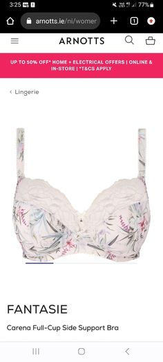 Fantasie Carena - Full Cup Side Support Underwired Bra 30FF - Brand New RRP 46