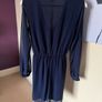 River Island Navy Dress with Gold Belt Size 10 Image 4