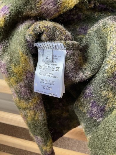 coat container brand 70% wool wrap style short coat size 10