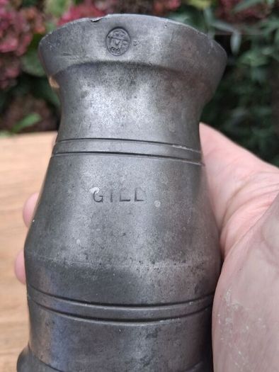 Victorian Large Pewter Tankard and Irish Pub Gill Measure