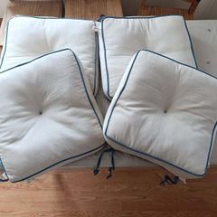 Set of 4 Padded Chair Cushions