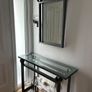 Metal mirror and matching table Image 3