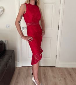 Ax Paris Red Midi Dress, worn only once