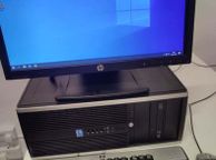 main image for ad HP Elite 8200 Wi-fi Computer PC for office/home/school. Windows10, Intel i7, 16GB Ram, 1000GB HDD with 20" LED Monitor, Keyboard