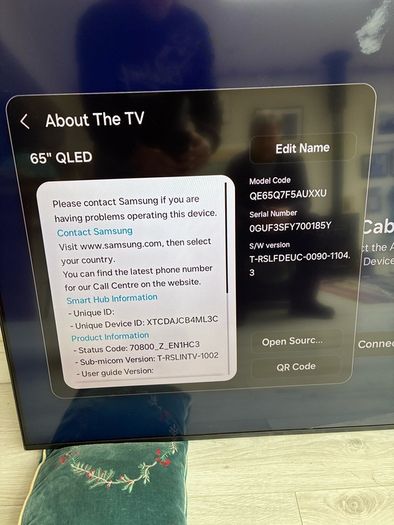 Samsung 65 Inch QLED 4K Smart TV , Brand New, Warranty Until Apr 2028 with receipt