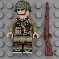 Lego compatible, military figures, American infantry. 15 figures plus rifles.