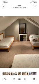 Three single ikea bed frames and mattress's