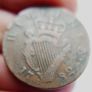 1782 Ireland-Hibernia George III  Halfpenny Nice Example Image 4