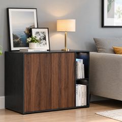 Sideboard Storage TV Cabinet with LED Lighting With Adjustable Shelves
