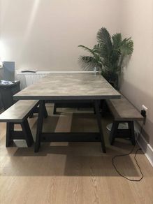 Kitchen table and bench