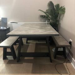 Kitchen table and bench