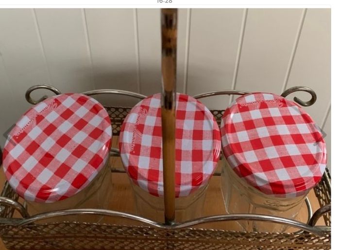 Silver Plated Condiment Stand & Jars