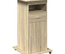 Lectern Table with Wheels And Drawer