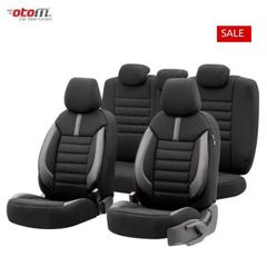 Premium Lacoste Leather Car Seat Covers Limited Series - Black