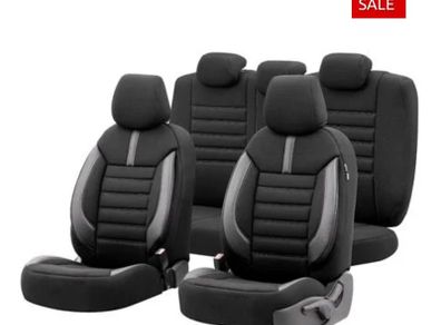 Premium Lacoste Leather Car Seat Covers Limited Series - Black