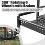 Garden Tool Tower Storage Rack 360 Rotating Garden Tool Holder Stand Storage Organizer Shelf with 6 Wheels Heavy Duty Rolling Tool Cart for Lawn Garage Shed Workshop Patios Image 3